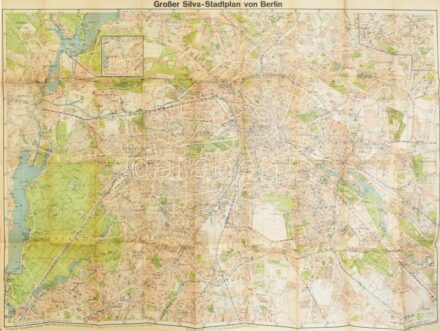 1940 Berlin térképe, 1:23 000, Verlag für Heimatliche Kultur Willy Holz, 80x110 cm