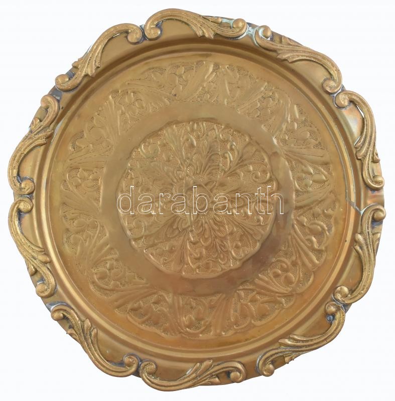 Arab teás tálca, réz, kopott, d: 41cm - Image 2