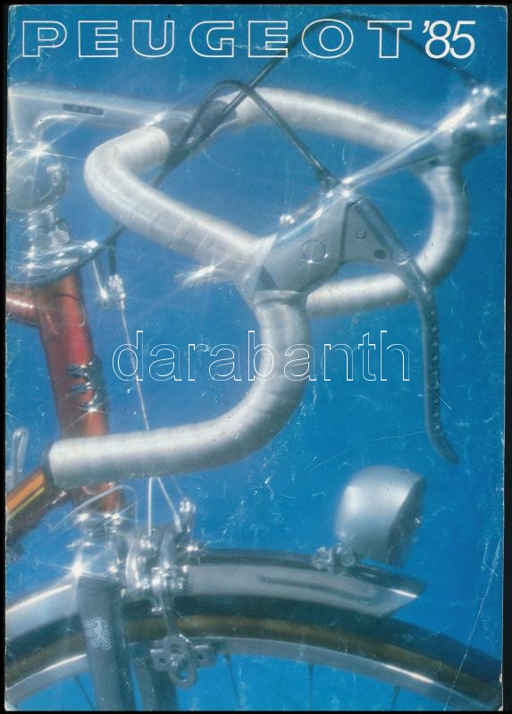 1985 Peugeot versenykerékpár katalógus, svéd nyelvű, színes fotókkal illusztrált, kissé kopott, 12 p. / Peugeot racing bicycles, illustrated catalogue, Swedish language