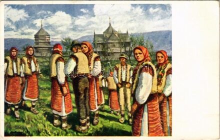 1941 Kőrösmező, Körösmező, Jaszinya, Jasina, Yasinia; Vasárnap, rutén (ruszin) folklór, fatemplom / Ruthenian (Rusyn) folklore, wooden church (EK)