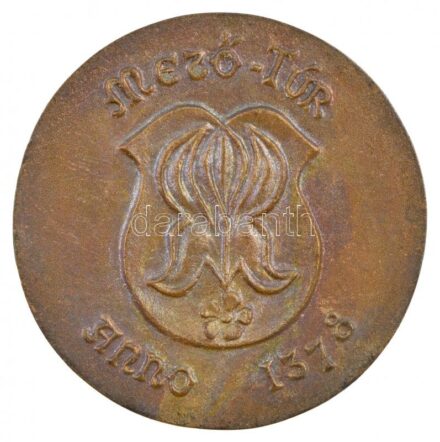 'Mező-túr - Anno 1378 / A 600 éves városért 1378-1978' kétoldalas, öntött bronz emlékérem, eredeti tokban (84mm) T:1-