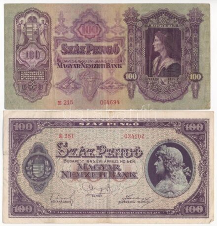 1930. 100P 'E215 064694' + 1945. 100P 'E351 034102' T:III folt Adamo P17-18