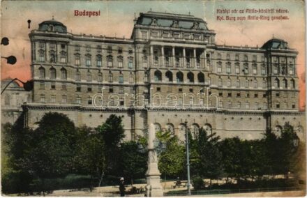 1911 Budapest I. Királyi vár az Attila körútról nézve (fa)