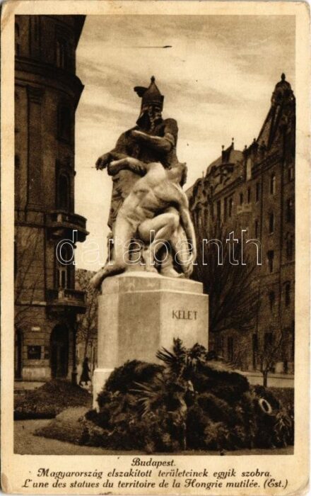 1925 Budapest V. Szabadság tér, Magyarország elszakított területeinek 'Kelet' irredenta szobra (EK)