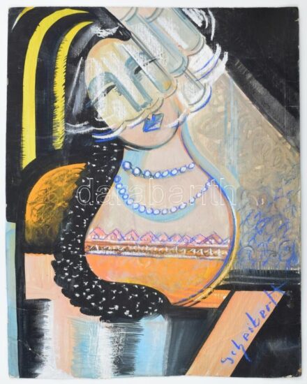 Scheiber H jelzéssel: Női portré. Vegyes technika, karton. Kissé sérült. 50x40 cm