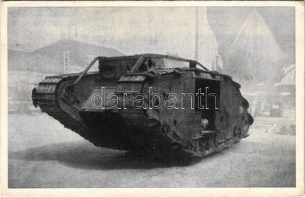 Offizielle Tank-Postkarte der 'Delta' München 1918 / WWI German military, tank (EK)