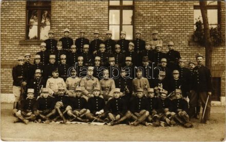 1914 Budapest, Osztrák-magyar katonák csoportja / WWI Austro-Hungarian K.u.K. military, group of soldiers. photo