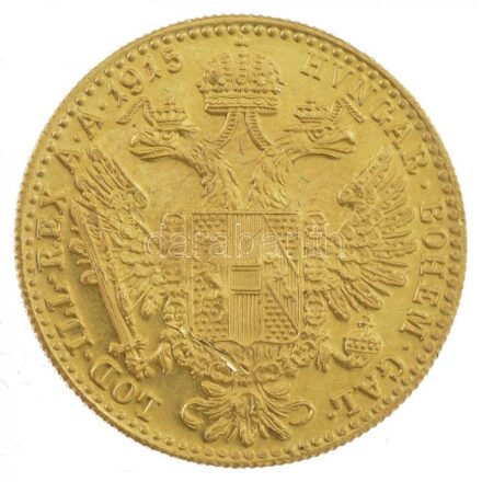 Ausztria 1915. 1D Au 'Ferenc József' utánveret (3,49g/0.986) T:1- karc Austria 1915. 1 Ducat Au 'Franz Joseph I' restrike (3,49g/0.986) C:AU scratches Krause KM# 2267