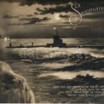 Seemannslos! / WWI German Navy art postcard with mariner and submarine, romantic couple + 'ZENSURIERT SMS ERZH. FRIEDRICH' (EB)