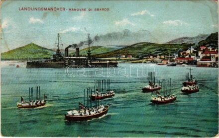 1917 K.u.K. Kriegsmarine Landungsmanöver / Manovre di sbarco / WWI Austro-Hungarian Navy land maneuver. C. Fano Pola No. 51. (EK)