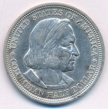Amerikai Egyesült Államok 1893. 1/2$ Ag 'Columbiai fél dollár' T:2 patina USA 1893. 1/2 Dollars Ag 'Columbian Half-Dollar' C:XF patina Krause KM#117