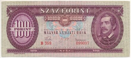 1960. 100Ft 'B 359 099097' T:III kis folt Adamo F30