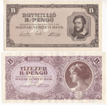 1946. 10.000BP + 1.000.000BP T:III kis folt Adamo P35,37