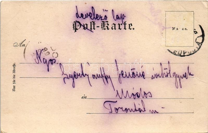 1899 (Vorläufer) Austro-Hungarian K.u.K. military art postcard, officers. Verlag v. Theyer & Hardtmuth (Wien) (fa) - Image 2