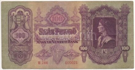 1930. 100P alacsony 'E288 000021' sorszámmal T:III Adamo P17
