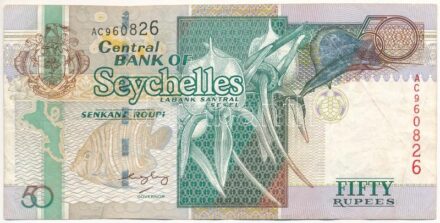 Seychelle-szigetek DN (2004) 50R 'AC 960826' T:III Seychelles ND (2004) 50 Rupees 'AC 960826' C:F Krause P#39A