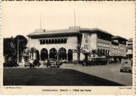 Casablanca, l'Hotel des Postes / hotel, autobus, automobiles (EK)