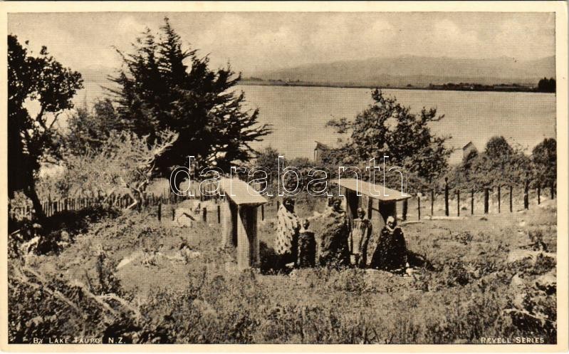 Lake Taupo, Maori family. New Zealand Sportmen's and Tourists' Wonderland