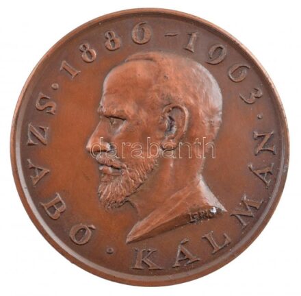 Lapis András (1942-) 1986. 'Szabó Kálmán 1886-1963 / Kecskemét 1986 - Katona József Múzeum' bronz emlékérem (42,5mm) T:1