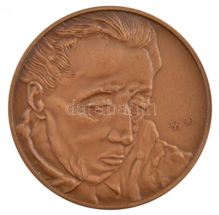 Kiss György (1943-) 1990. 'MÉE - Száz éve született Ferenczy Noémi' bronz emlékérem (42,5mm) T:1 Adamo BP30