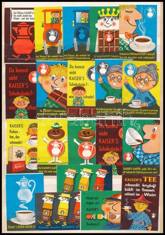 20 db Kaiser's reklámos gyufacímke