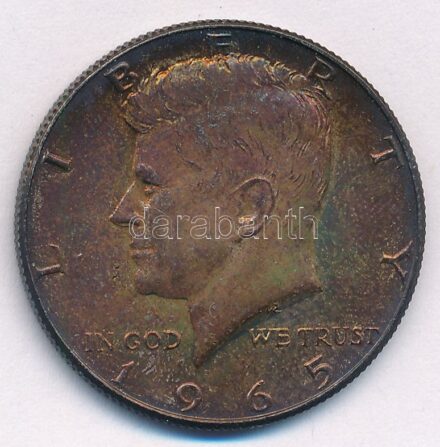 Amerikai Egyesült Államok 1965. 1/2$ Ag 'Kennedy' T:2 patina USA 1965. 1/2 Dollar Ag 'Kennedy' C:XF patina Krause KM#202a
