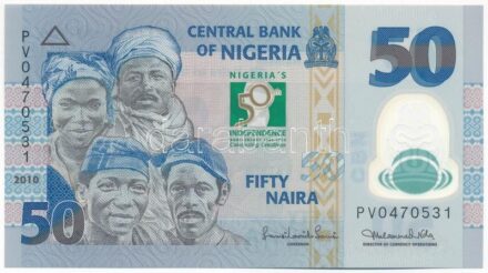 Nigéria 2010. 50N 'Nigéria függetlenségének 50. évfordulója' T:I Nigeria 2010. 50 Naira '50th anniversary of Nigeria's independence' C:UNC Krause P#37