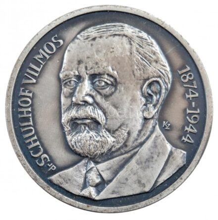 Képíró Zoltán (1944-1981) 1981. 'MÉE-Keszthely Hévíz / Dr. Schulhof Vilmos' fürdőorvos, balneológus és reumatológus ezüstpatinázott bronz emlékérme (42,5mm) T:1- CS 528.