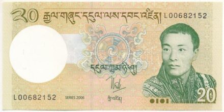 Bhután 2006. 20Ng T:I Bhutan 2006. 20 Ngultrum C:UNC Krause P#30