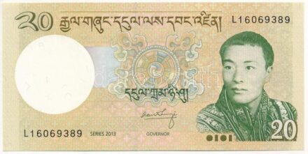 Bhután 2013. 20Ng T:I Bhutan 2013. 20 Ngultrum C:UNC Krause P#30