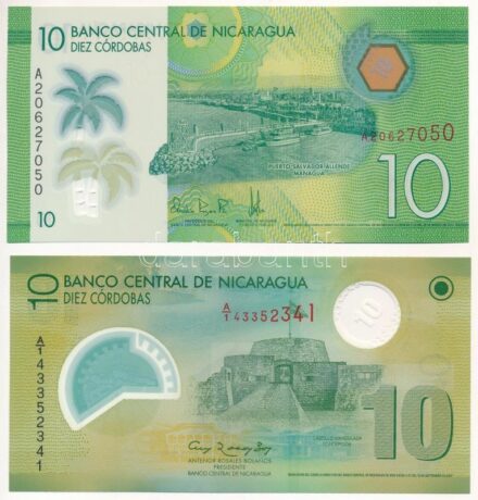 Nicaragua 2007. 10C + 2014. 10C T:I Nicaragua 2007. 10 Córdobas + 2014. 10C C:UNC Krause P#201, P#209