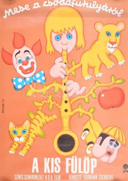 1977 Benkő Sándor (1922-2007): A kis Fülöp, NDK film plakát, 56,5x40 cm