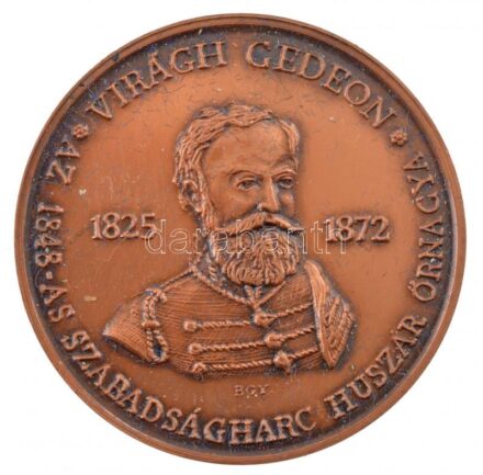 Bognár György (1944-) DN 'Virágh Gedeon 1825-1872 - Az 1848-as Szabadságharc huszár őrnagya / Virágh Kúria - Kiskunsági Nemzeti Park Múzeuma - Kunszentmiklós' kétoldalas bronz emlékérem (42,5mm) T:1-