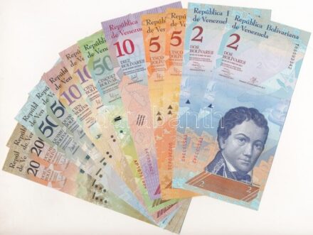 Venezuela 2012-2018. 2B-2000B (12db, 8xklf, közte 2013. 2B (2x) sorszámkövető, 2014. 5B (2x) sorszámkövető, 2017. 500B (2x) sorszámkövető, 2016. 2000B (2x) sorszámkövető) T:I,I- Venezuela 2012-2018. 2 Bolívares - 2000 Bolívares