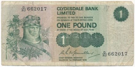 Skócia 1978. 1P 'Clydesdale Bank' T:III Scotland 1978. 1 Pound 'Clydesdale Bank' C:F Krause P#204