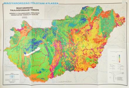 1986 Magyarország talajvízforgalmi térképe, Magyar Földtani Intézet, 76×108 cm
