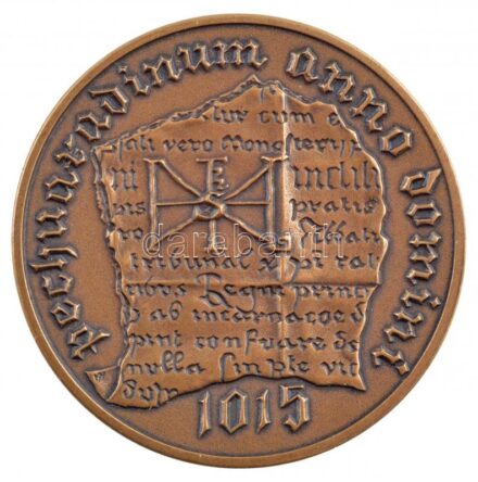 2000. 'A Magyar Gyógyszerész Kamara a Millennium emlékezetére' kétoldalas Br emlékérem eredeti díszdobozában (42mm) T:1