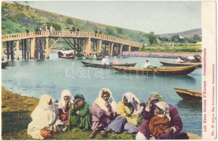 Constantinople, Istanbul; Les Eaux douces d'Europe / Turkish folklore. Max Fruchtermann No. 27.