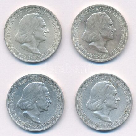 1936. 2P Ag 'Liszt' (4x) T:2 Adamo P7.3