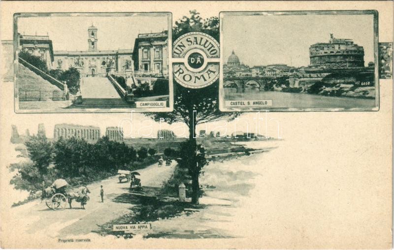 Roma, Rome; Campidoglio, Castel S. Angelo, Nuova Via Appia. Art Nouveau