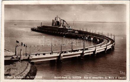 1934 Bordeaux, Avant-Port du Verdon, Vue d'ensemble du Mole d'Escale (EK)
