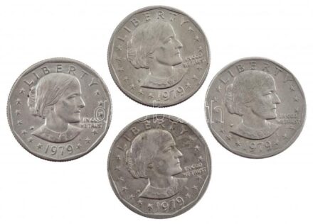 Amerikai Egyesült Államok 1979. 1$ Cu-Ni 'Susan B. Anthony' (4x) T:2,2- USA 1979. 1 Dollar Cu-Ni 'Susan B. Anthony' (4x) C:XF,VF Krause KM#207