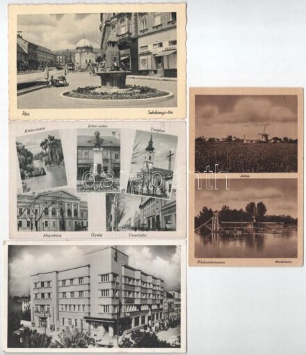 10 db RÉGI magyar város képeslap / 10 pre-1945 Hungarian town-view postcards