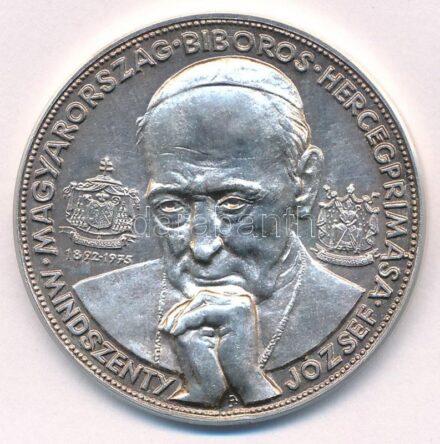 1978. 'Mindszenty József Magyarország bíboros hercegprímása / Esztergom 1978' peremén jelzett Ag emlékérem (23,92g/0.999/38mm) T:1