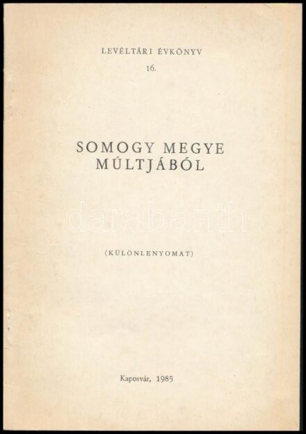 Spira György: Egy Jellacic-önportré. DEDIKÁLT példány. Somogy Megye Múltjából. Különlenyomat. Leveltári Évkönyv 16. Kaposvár, 1985., 285-310 p. Kiadói papírkötés, aláhúzásokkal, bejelölésekkel.