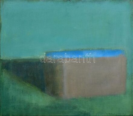 Krajcsovics Éva (1947-): Oltár T.O.-nak (Tolnai Ottónak), 2008. Olaj, vászon. Jelezve jobbra lent. Hátoldalán autográf felirattal. 40×45 cm