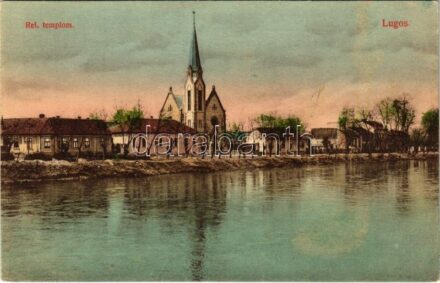 Lugos, Lugoj; református templom. Nagel Sándor kiadása / Calvinist church