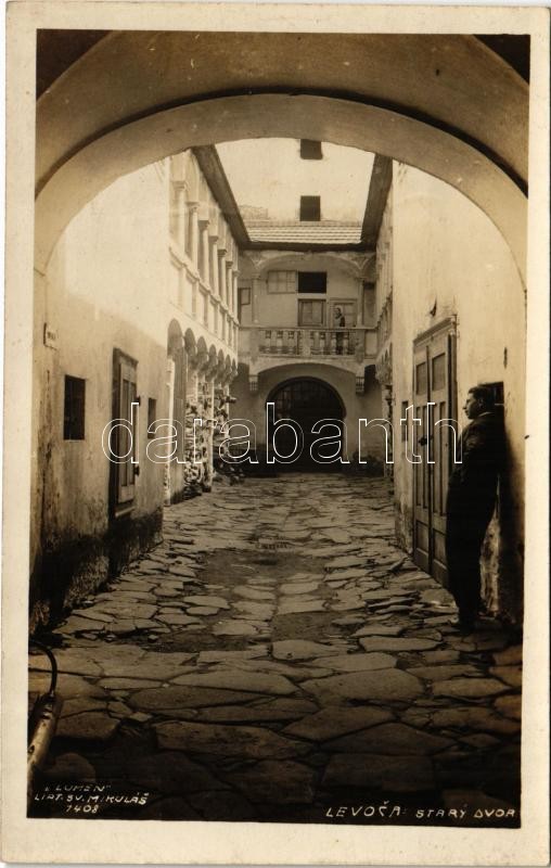 Lőcse, Levoca; Stary dvor / Régi ház udvara / old house courtyard