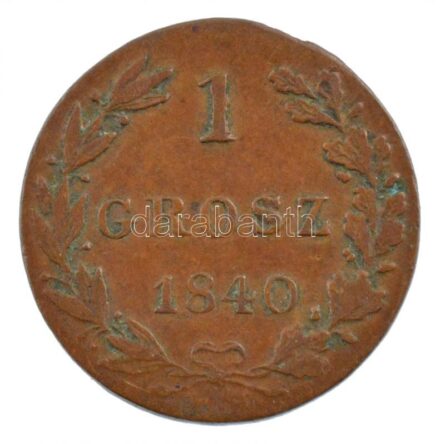 Oroszország / Kongresszusi Lengyelország 1840. 1g Cu T:2 Russia / Congress Poland 1840. 1 Grosz Cu C:XF Krause C# 106