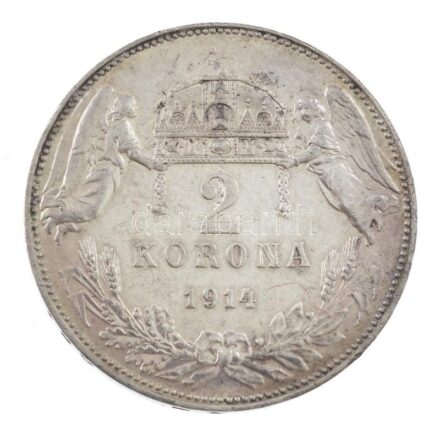 1914KB 2K Ag 'Ferenc József' T:1-,2 kis ph., patina Hungary 1914KB 2 Korona Ag 'Franz Joseph' C:AU,XF small edge error, patina Adamo K6, Unger III 1494, Huszár 2202., Krause KM# 493